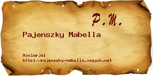 Pajenszky Mabella névjegykártya